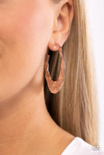 Load image into Gallery viewer, Make a Ripple - Copper Hoop Earrings