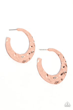 Load image into Gallery viewer, Make a Ripple - Copper Hoop Earrings