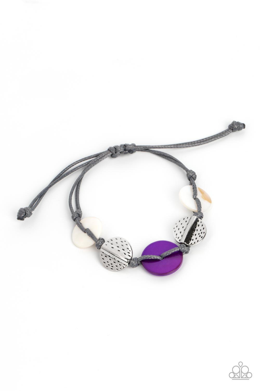 Shore Up - Purple Sliding Knot Bracelet