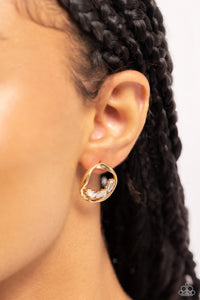 Imperfect Illumination - Gold Post Earrings