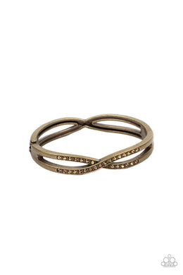 Woven in Wealth - Brass Hinged Bracelet