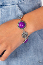 Load image into Gallery viewer, Positively Poppy - Purple Adjustable Clasp Closure Bracelet