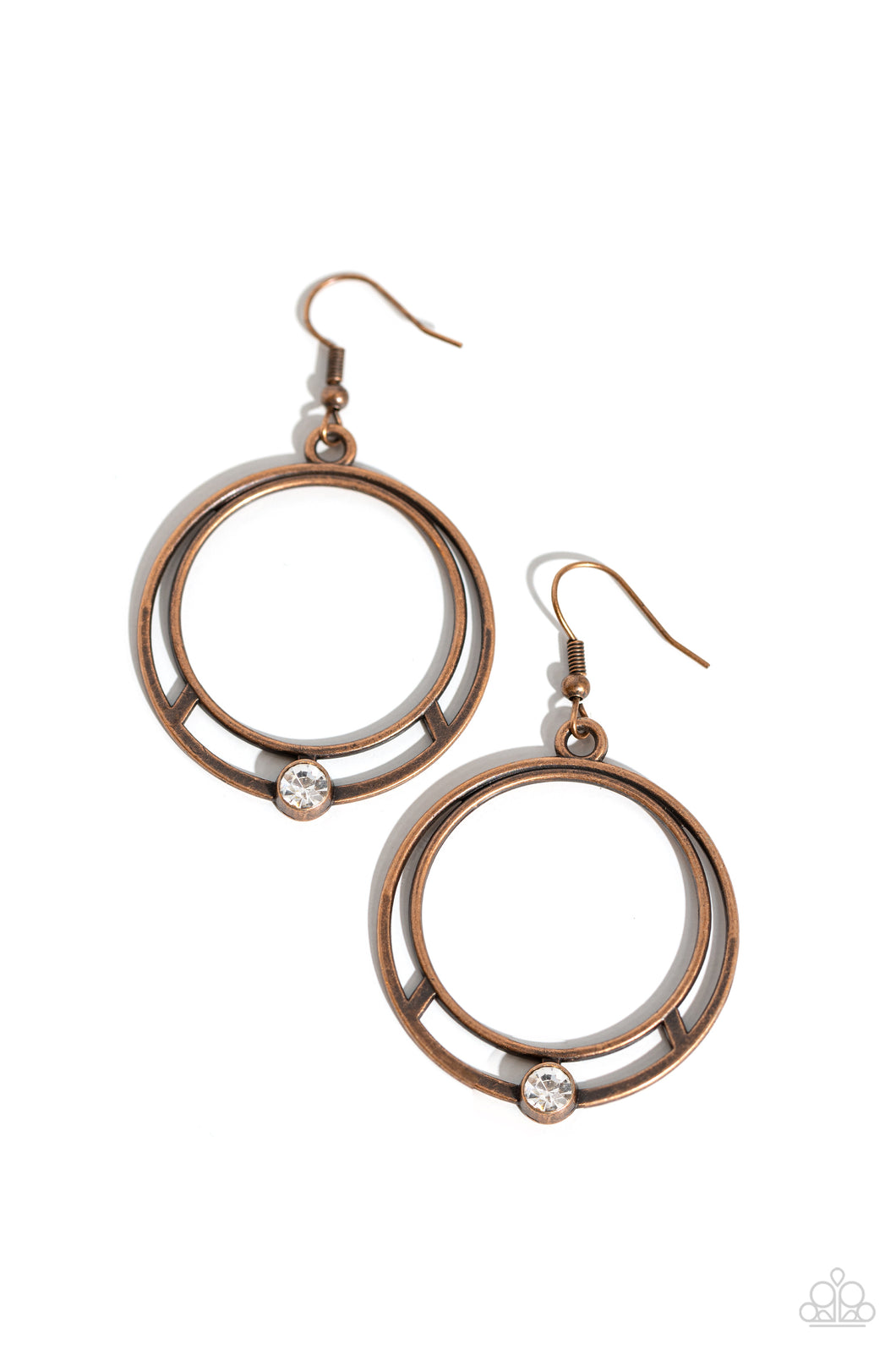 Refined Rotation - Copper Earrings