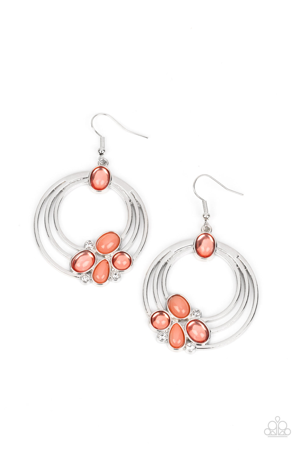 Dreamy Dewdrops - Orange Earrings