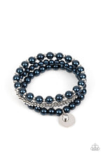 Load image into Gallery viewer, Pearly Professional - Blue Stretchy Bracelets