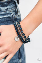 Load image into Gallery viewer, Pearly Professional - Blue Stretchy Bracelets