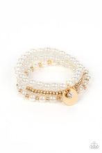 Load image into Gallery viewer, Pearly Professional - Gold Stretchy Bracelets