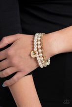 Load image into Gallery viewer, Pearly Professional - Gold Stretchy Bracelets