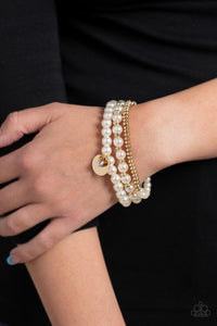 Pearly Professional - Gold Stretchy Bracelets