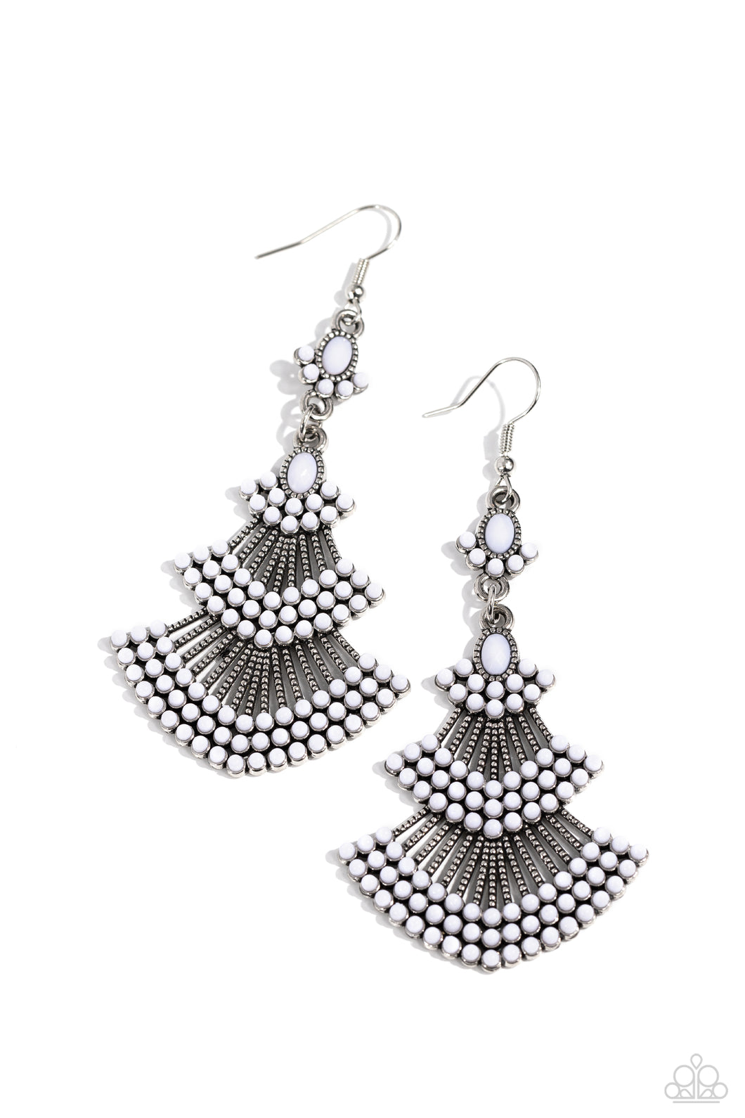 Eastern Expression - White Earrings