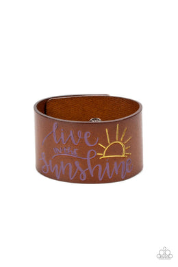 Sunshine Season - Purple Adjustable Snap Closure Bracelet