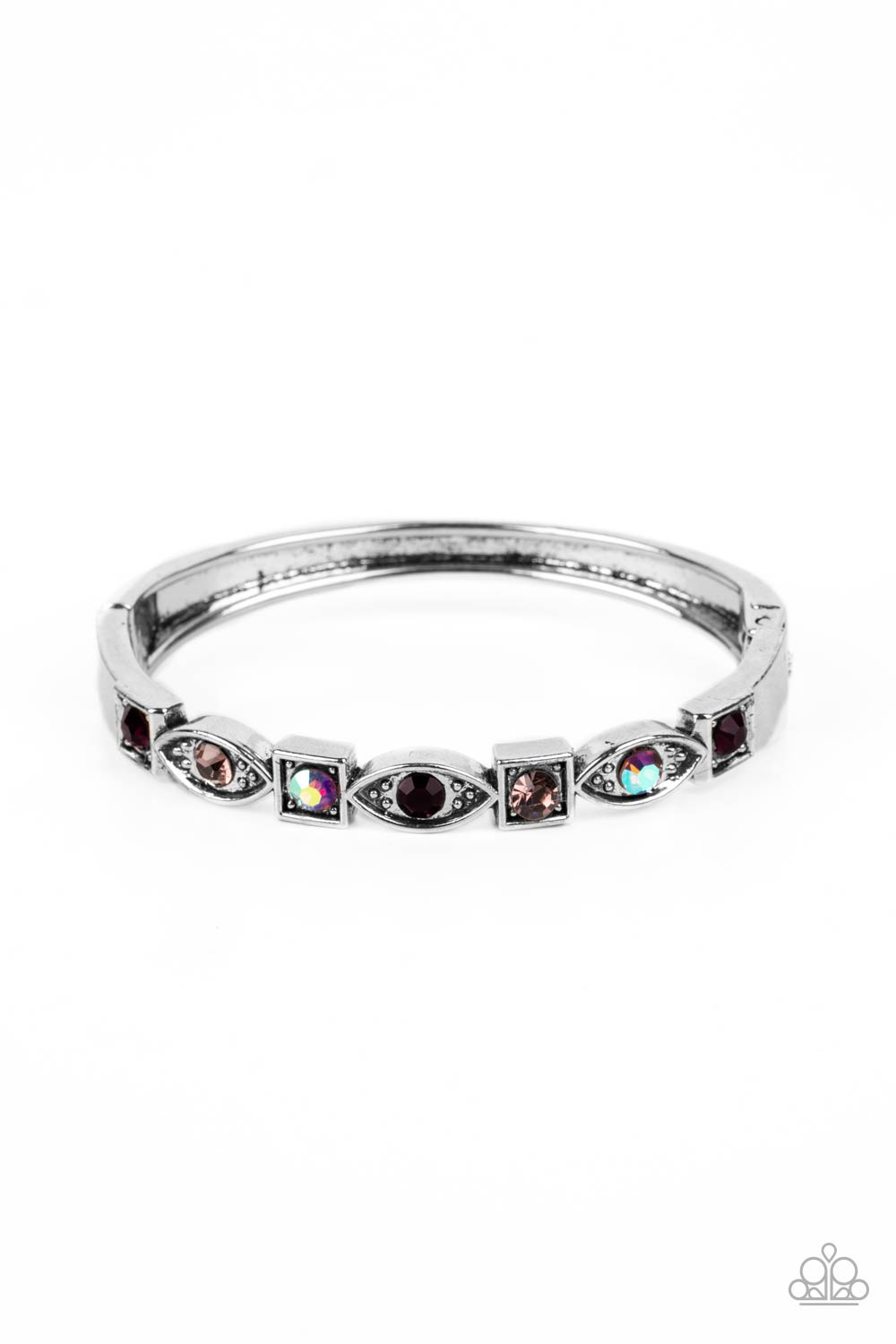 Poetically Picturesque - Purple Hinged Bracelet