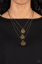 Load image into Gallery viewer, Dizzying Discs - Brass Necklace