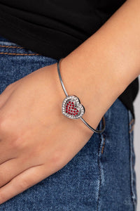 Stunning Soulmates - Red Cuff Bracelet