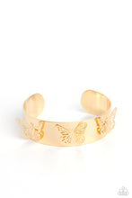 Load image into Gallery viewer, Magical Mariposas - Gold Cuff Bracelet