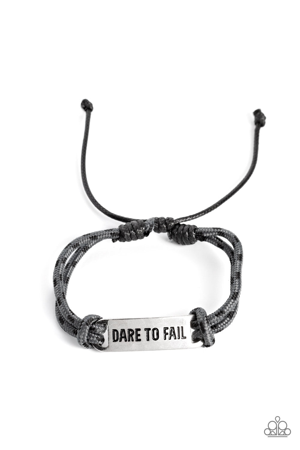 Dare to Fail - Silver Sliding Knot Bracelet