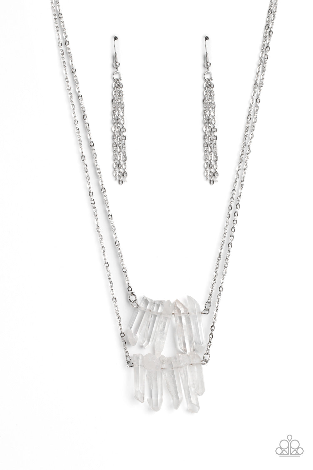 Crystal Catwalk - White Necklace