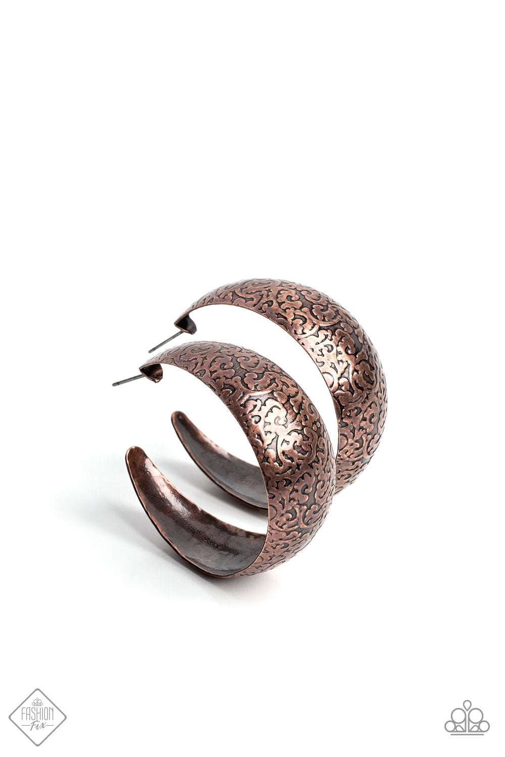 Mother Nature Medley - Copper Hoop Earrings