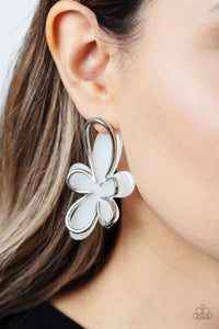 Glimmering Gardens - White Post Earrings