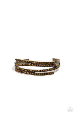 CURVED Lines - Brass Cuff Bracelet