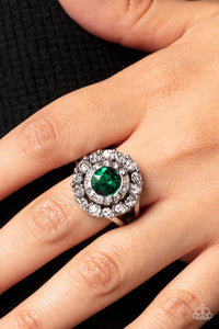 Twinkling Trance - Green Dainty Ring