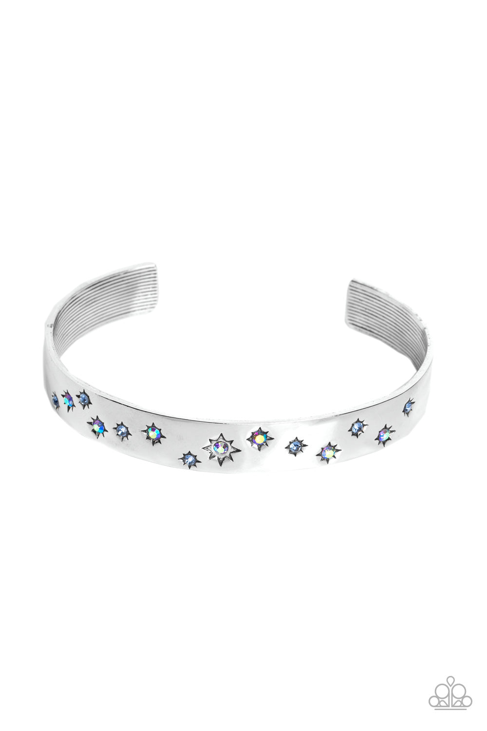 Starburst Shimmer - Blue Cuff Bracelet