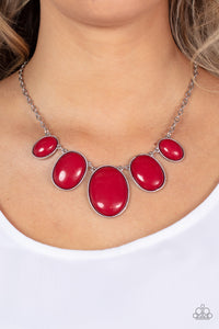 Vivacious Vanity - Red Necklace