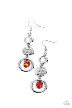 Load image into Gallery viewer, Marble Montage - Red Earrings