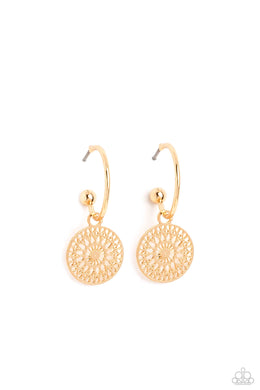 Mandala Maiden - Gold Hoop Earrings