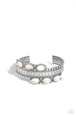 A League of Their STONE - White Cuff Bracelet