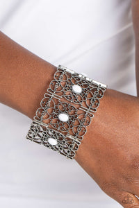 Fairest Filigree - White Bracelet