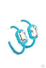 Load image into Gallery viewer, Call Me TRENDY - Blue Hoop Earrings