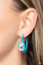 Load image into Gallery viewer, Call Me TRENDY - Blue Hoop Earrings