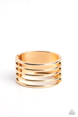 Wayward Warrior - Gold Hinged Bracelet