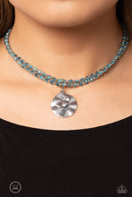 Load image into Gallery viewer, Compacted Cosmos - Blue Choker Necklace