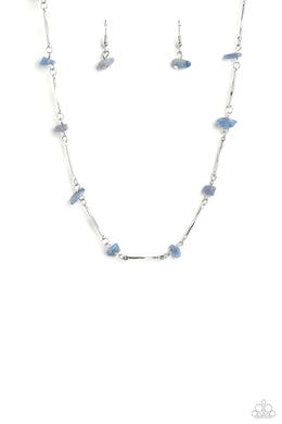 Chiseled Construction - Blue Necklace