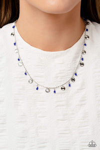 Sand Dollar Sass - Blue Necklace