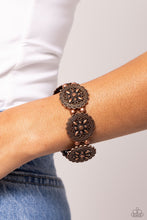 Load image into Gallery viewer, Leave of Lace - Copper Stretchy Bracelet