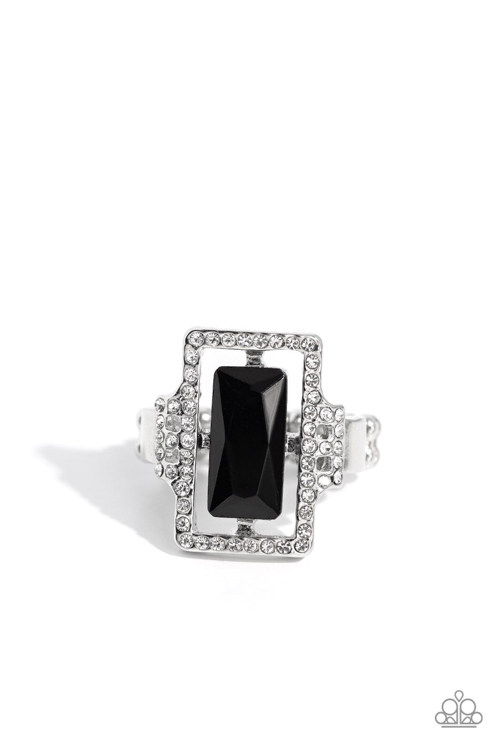 Emerald Elegance - Black Dainty Ring