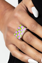 Load image into Gallery viewer, Checkerboard Craze - Green Ring