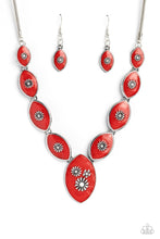 Load image into Gallery viewer, Pressed Flowers - Red Necklace