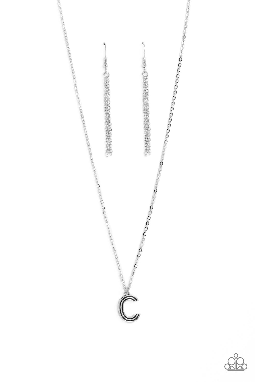 Leave Your Initials - C - Silver Necklace