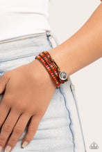 Load image into Gallery viewer, PAW-sitive Thinking - Orange Bracelet