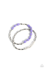 Load image into Gallery viewer, WOOD Luck - Purple Stretchy Bracelets