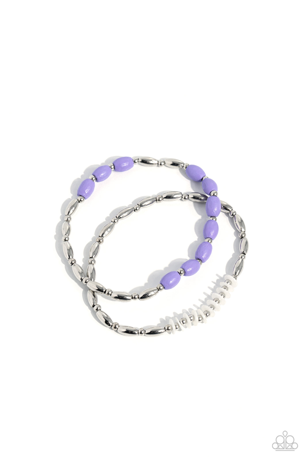 WOOD Luck - Purple Stretchy Bracelets