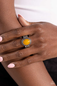 Ranch Ready - Yellow Dainty Ring