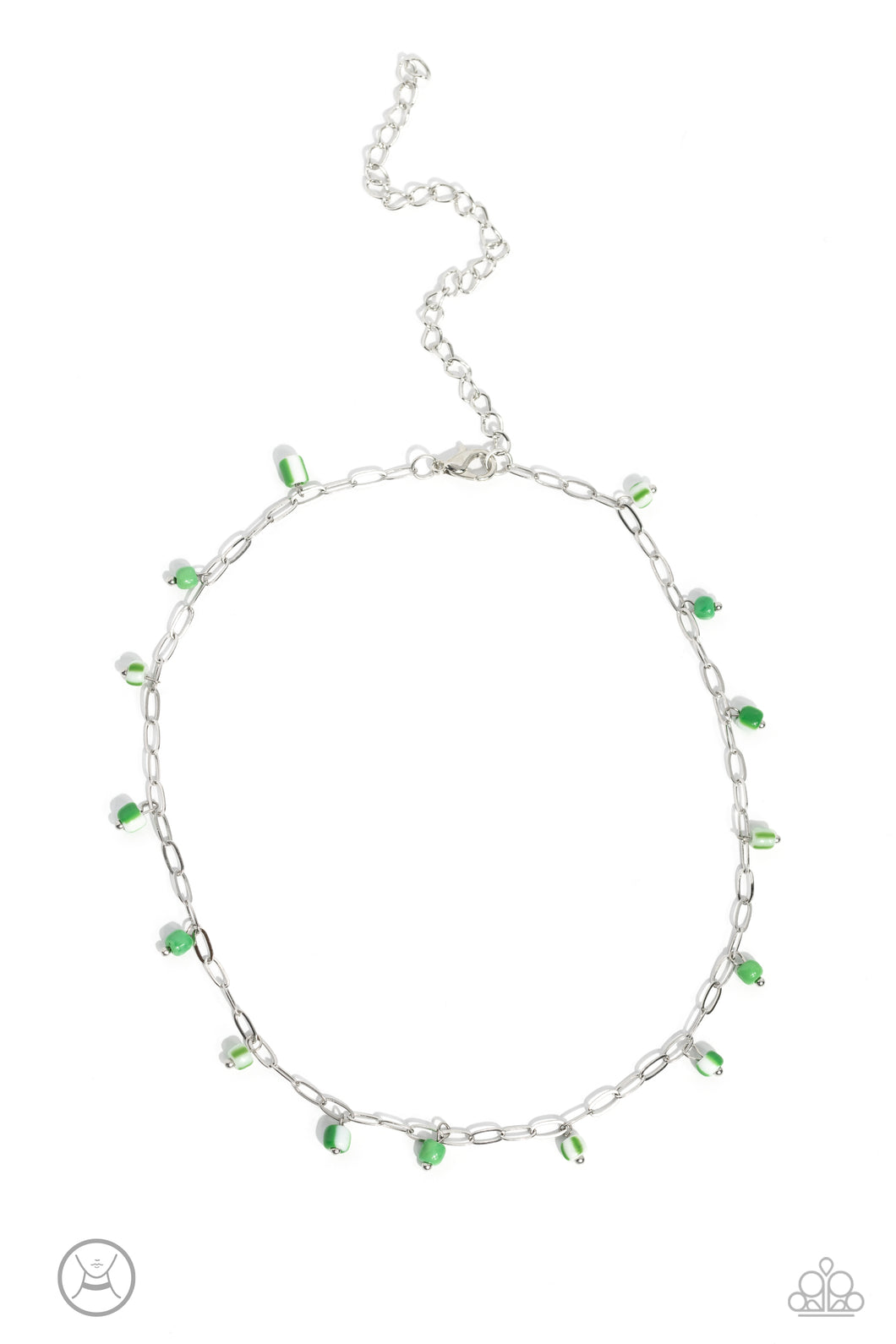 Beach Ball Bliss - Green Choker Necklace