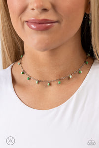 Beach Ball Bliss - Green Choker Necklace