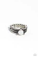 Load image into Gallery viewer, Sinuous Spotlight - White Dainty Ring