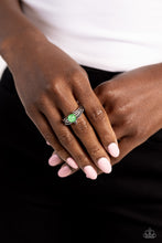 Load image into Gallery viewer, Sinuous Spotlight - Green Dainty Ring